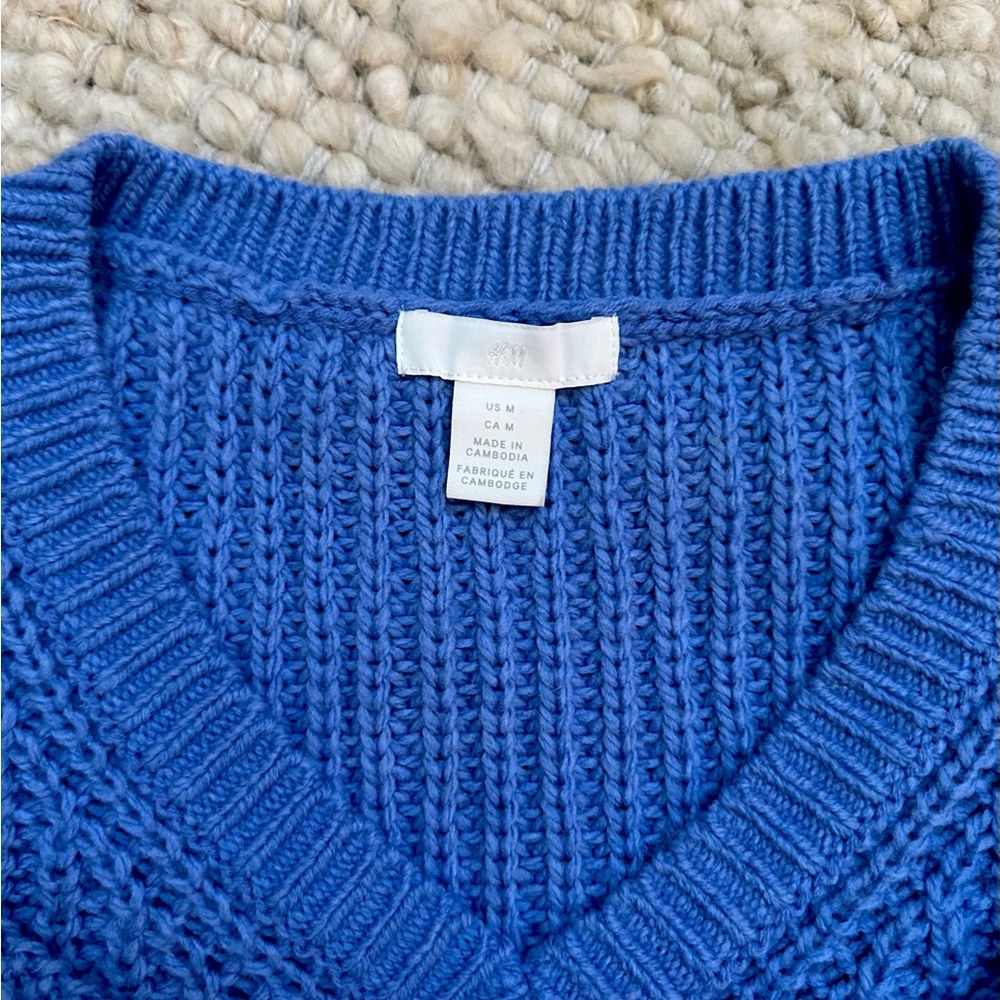 H&M Baby Purple(S size) and Blue(M size)Knit Sweaters. New - Picture 3 of 11